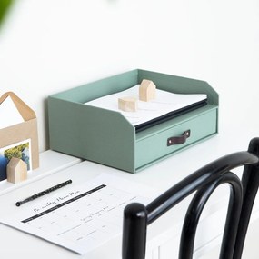 Зелен картонен органайзер за чекмедже/за докумнети Walter Canvas Paper Laminate – Bigso