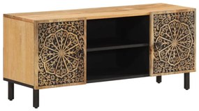 358212 vidaXL ТВ шкаф, 105x33x46 см, масивно мангово дърво