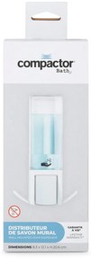 Бял диспенсър за сапун, монтиран на стена, 500 ml - Compactor