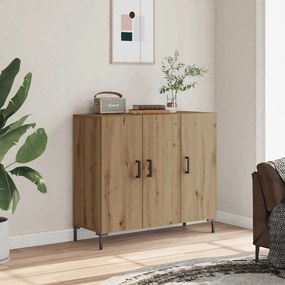 857315 vidaXL Сайдборд, дъб артизан, 90x34x80 см, инженерно дърво