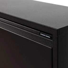 Черна метална накланяща се/висяща стойка за обувки 75x41x22 cm Billy – Spinder Design