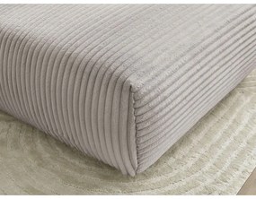 Светлосиво-бежова табуретка от рипсено кадифе Lucien – Bobochic Paris