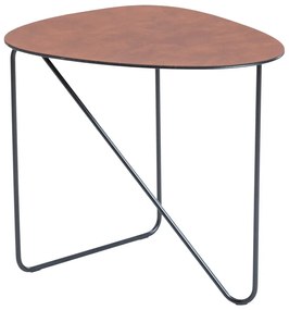 Метална масичка за кафе в цвят кафяв коняк 44x50 cm Curve L Bull – LIND DNA