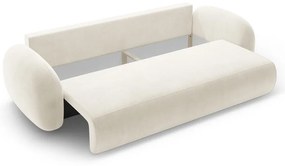 Кремав кадифен сгъваем/с място за съхранение диван 262 cm Tonale – Cosmopolitan Design