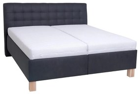 Тапицирано легло с място за съхранение без матрак VIOLET 160x200 см антрацит