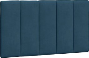 374647 vidaXL Мека табла за легло Hanko, синя, 80 см, кадифе