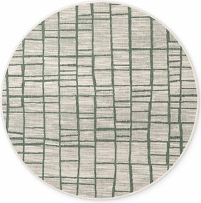 Зелен/кремав кръгъл килим за открито и закрито ø 200 cm Haringey Crouch – Ted Baker