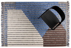 Син/кафяв памучен килим 160x230 cm Hampton – Dutchbone