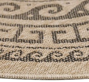 Черно-бежов кръгъл външен килим ø 80 cm Comilla – Ayyildiz Carpets
