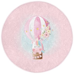 Розов детски килим ø 100 cm Comfort - Mila Home