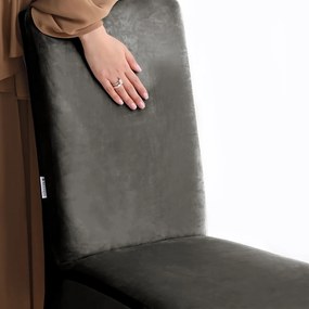 Сиви ластични покривала за стол в комплект от 4 бр. 48 cm Sento – Restilo