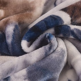 Лилаво единично спално бельо от микроплюш 140x200 cm Riana – My House