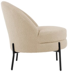 Бежово кресло от плат букле Noble – Leitmotiv