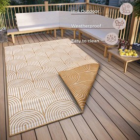 Външен килим в цвят жълта охра 160x230 cm Pangli Ochre – Hanse Home