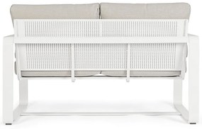 Бял алуминиев градински диван Merrigan – Bizzotto