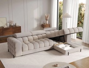 Ъглов диван Freyia-Бежов-Десен