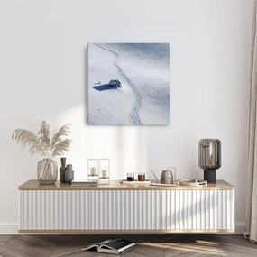 Картина на платно – Самотна хижа през зимата