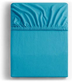 Син еластичен чаршаф от джърси 90x200 cm Amber – Restilo