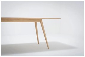 Трапезна маса от масивна дъбова дървесина , 220 x 90 cm Stafa - Gazzda