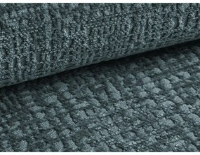 Синьо тапицирано двойно легло с място за съхранение и решетка 180x200 cm Noho - Makamii