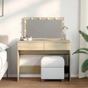 Sonata H Тоалетка с LED, дъб сонома, 100x40x120 см