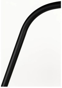 Черна подова лампа с текстилен абажур (височина 220 cm) Martine – White Label