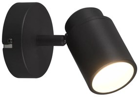 Матово черен метален прожектор 10x9 cm Angelo - Trio