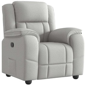 4015709 vidaXL Recliner Chair Cloud Grey Fabric