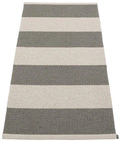 Антрацитна и кремава пътека за открито и закрито 70x150 cm Bob Charcoal Linen – Pappelina