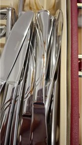 Втора ръка: Комплект прибори за хранене Kinghoff KH 3504, 72 части, За 12 човека, Куфар, Неръждаема стомана, Сребрист