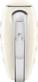 Ръчен миксер SMEG 50's Style HMF01CREU, 250W, 9 скорости, Турбо, Скрит LED дисплей, Таймер, Аксесоари, Кремав