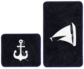 Тъмносини килими за баня в комплект 2 бр. 60x100 cm – Mila Home