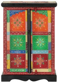 350681 vidaXL Ръчно декориран бюфет с врати, 53x30x75 см, дърво манго масив