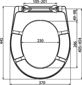 Покривало за тоалетна Duroplast Soft close Alca Plast Simple II