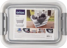 Бяло-сива пластмасова кутия за съхранение с капак 54x39x28 cm Kemp – Orion