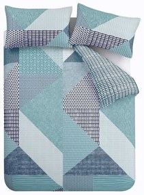 Тюркоазено единично спално бельо 135x200 cm Larsson Geo – Catherine Lansfield