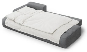 Сив сгъваем/с място за съхранение ъглов диван (ляв ъгъл) Linz – Cosmopolitan Design