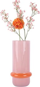 Светлорозова стъклена ваза (височина 28 cm) Animado Anillo – PT LIVING