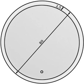 Огледало Dalia L LED-Diameter: 80 cm