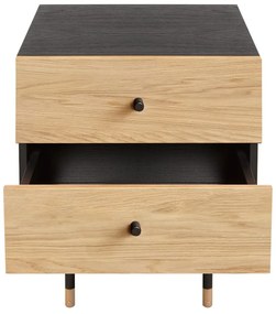 Нощно шкафче от декор от дъб в естествен цвят Jugend – Woodman