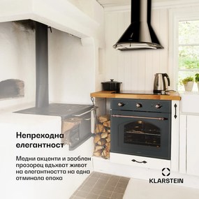 Klarstein Vilhelmine, черна,  фурна за вграждане, 55 л, вградена, клас на енергийна ефективност А