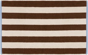 Кафяв/кремав текстилен килим за баня 50x80 cm Gobo – noo.ma