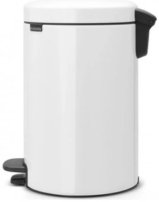 Кош за боклук с педал Brabantia NewIcon 649019, 12 л, Плавно затваряне, Противоплъзгаща основа, Бял