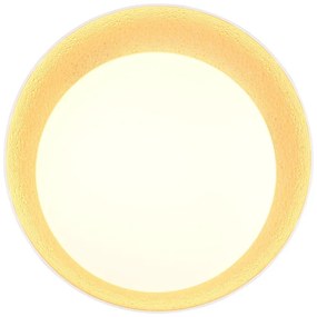 Бяло-светлокафяво LED осветително тяло за таван ø 45 cm Aleta – Trio