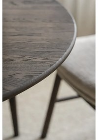 Тъмнокафява кръгла сгъваема трапезна маса от масивен дъб ø 120 cm Tyler – Rowico