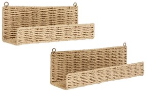 Стенни рафтове в комплект 2 бр. в естествен цвят 10 cm Treviso – House Nordic