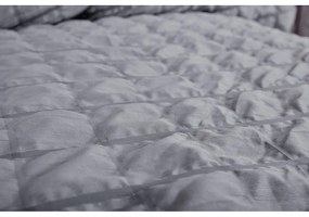 Черно-сиво крепово спално бельо за единично легло 140x200 cm Naomi – My House