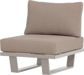 Сиво-бежов градински стол метален/подплатен Bear – WOOOD