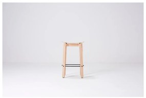 Бар стол от масивен дъб в естествен цвят (височина на седалката 65 cm) Nora – Gazzda