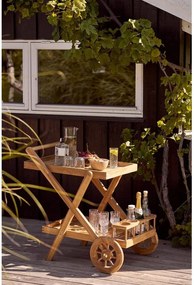 Маса за сервиране на колелца от масивна дървесина 50x86 cm Pasaku – House Nordic